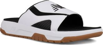 New Balance Mens Slide Sandal, White/Black, 15