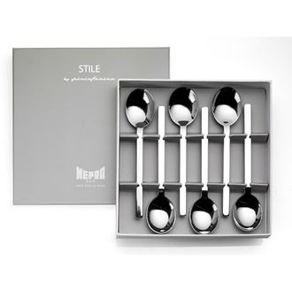 Mepra Stile By Pininfarina Coffee Spoon Set - 6 Pieces in Silver at Nordstrom