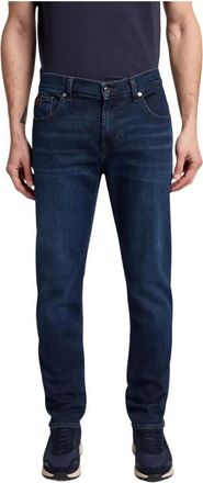 7 For All Mankind Slim-fit Jeans - Heren - Slim Fit Jeans - Blauw - W30 - Katoen - Jeans