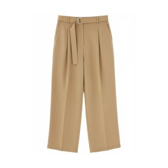 Paul Smith Broeken, Dames, Beige, M, Linnen, Wijde broek