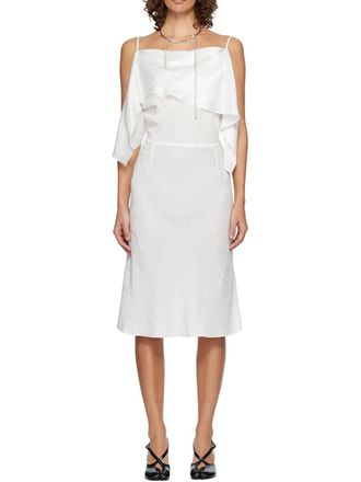 Maison Margiela Viscose-Blend Jacquard Slip Dress - White