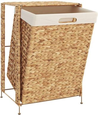 vidaXL Cesto de ropa sucia jacinto agua 44x34x64 cm Vidaxl