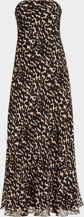 Staud Cassie Strapless Silk Dress