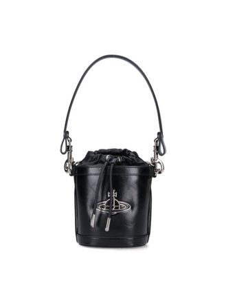 Vivienne Westwood Structured Bucket Bag With Drawstring Closure