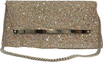 Jimmy Choo London Jimmy Choo Margot Chain Clutch in zilverkleurige glitter