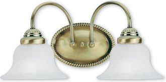 Livex Lighting Livex Edgemont 2-Light Antique Brass Bath-Light