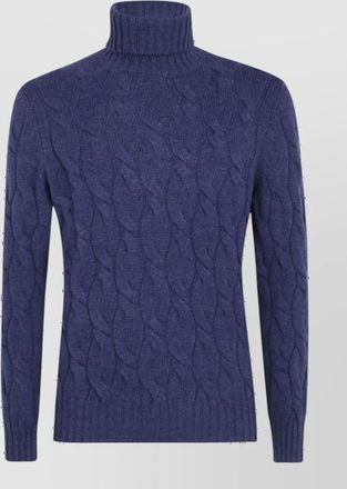 Barba cable-knit cashmere turtleneck jumper