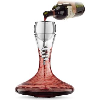 Final Touch Twister Stainless Steel Aerator & Decanter Set in Clear at Nordstrom