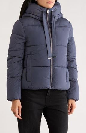 BCBGeneration Cloud Hooded Puffer Jacket in Smoky Blue at Nordstrom Rack, Size X-Large