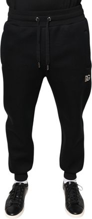 Dolce & Gabbana Black Modal DG Logo Jogger Men SweatMens Mens Pants (Pre-Owned)