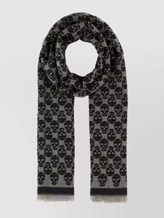 Alexander McQueen embroidered wool silk scarf