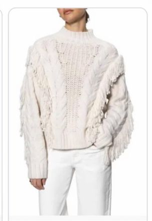 Sanctuary Crafted Fringe Sweater In Ivory