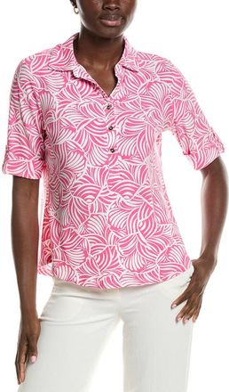 Jones New York Elbow Roll Cuff Polo Shirt