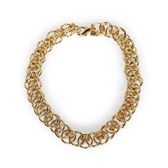 Federica Tosi Accessoires, Dames, Geel, ONE Size, Glanzend goud. Verstrengelde ketting