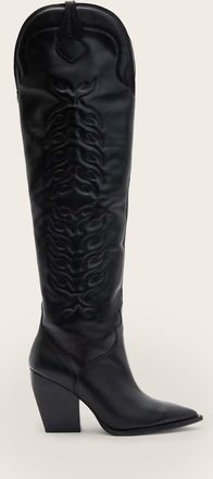 AllSaints Womens Cow Leather Roxanne Knee High Leather Boots, Size: UK 3/US 6/EU 36