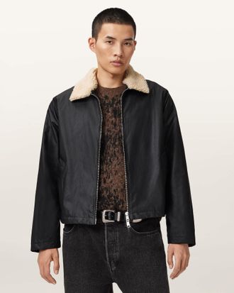 AllSaints Cotton Boston Waxed Jacket, Size: XXL