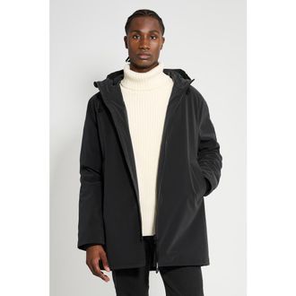 Stutterheim Stockholm Matte Winter Coat in Black at Nordstrom, Size Xx-Large
