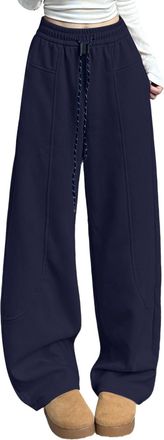 Generic Womens Reverse Weave Oversized Sweatpant (Retired Colors) Pants Women Large (Navy, S)