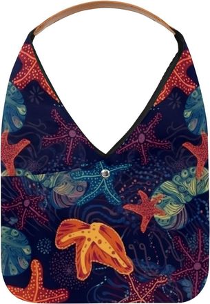 Generic Starfish Reusable Lightweight Grocery Bags - Foldable Into Compact Pouch, Washable & Sturdy, Multipurpose for Shopping and Travel