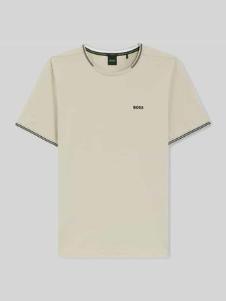 HUGO BOSS Regular Fit T-Shirt aus Baumwoll-Mix Modell TAUL in Beige, Gr&ouml;&szlig;e XXXL
