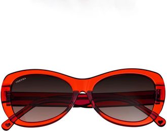 Bertha Sunglasses Ladies Orange Square Sunglasses BRSIT101-1