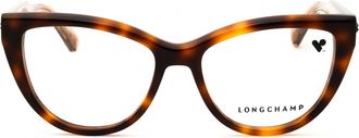 Longchamp LO2771N Cat-Eye Tortoiseshell Acetate Eyeglasses - Brown