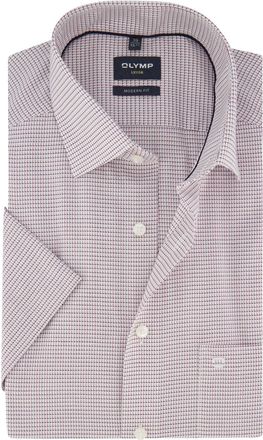 Olymp Modern fit Olymp overhemd rood semi-wide collar 100% katoen