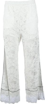 Msgm Womens Trousers - White