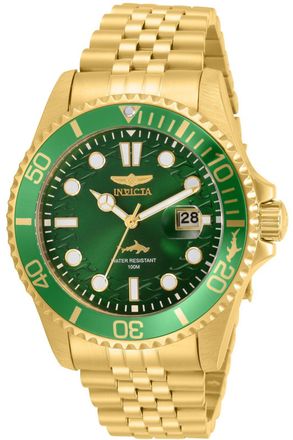 Invicta Pro Diver 30615 Heren Horloge - Quartz Uurwerk - Roestvrij Staal met groene Wijzerplaat - 43mm