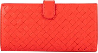 Bottega Veneta Pre-owned Womens Flap Continental Wallet - Red - One Size