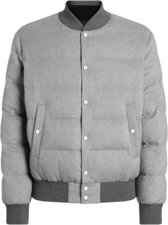 Dolce & Gabbana Bomber Jackets, male, Gray, Size: M Reversible Padded Jacket