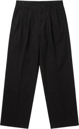 Department Five Whisky Pantaloni Chino Loose Doppia Pence - Heren - Straight fit broeken - Zwart - W32 - Broeken