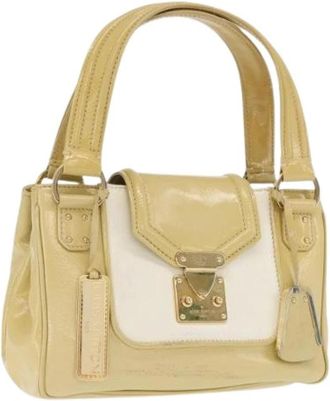 Louis Vuitton Pre-owned Vintage Handtas van Gecoat Canvas - Dames - Vintage Handtas - Geel - ONE Size - Vintage