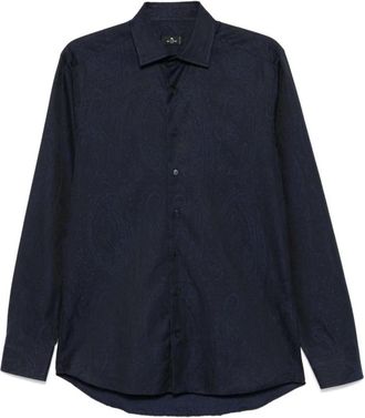Etro Blauwe Stijlvolle Overhemden - Heren - Casual Overhemden - Blauw - M - Overhemden