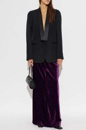 Maison Margiela Velvet Skirt, Womens, Purple