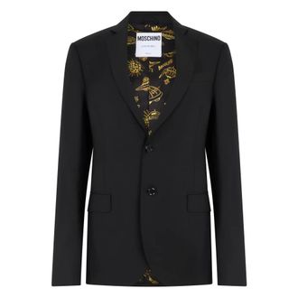 Moschino Blazers, male, Black, Size: XL Formal Jacket