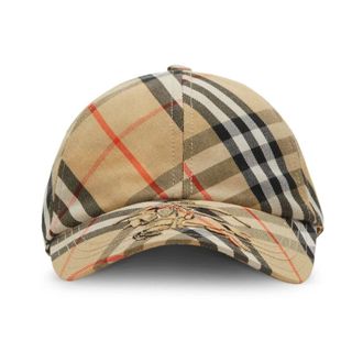 Burberry Accessoires, Dames, Beige, S, Polyester, Logo Motief Baseball Cap