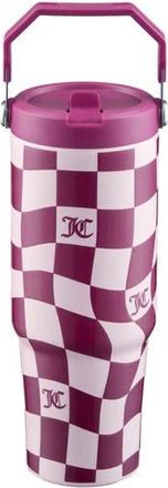 Juicy Couture 30-Ounce Stainless Steel Flip Sip Water Tumbler in Pink Wavy Check at Nordstrom Rack