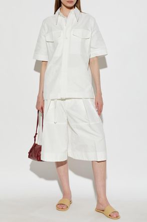 Bottega Veneta Wide-leg Shorts, Womens, White