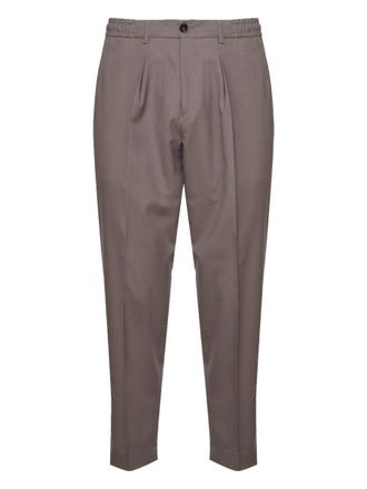 Be Able Tailored Brown Trousers with Pleated Front and Button Closure