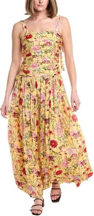 Julia Jordan Hazy Voile Digital Sleeveless Maxi Dress