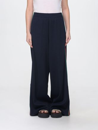Gucci Pantaloni a gamba larga in jersey di cotone a vita alta