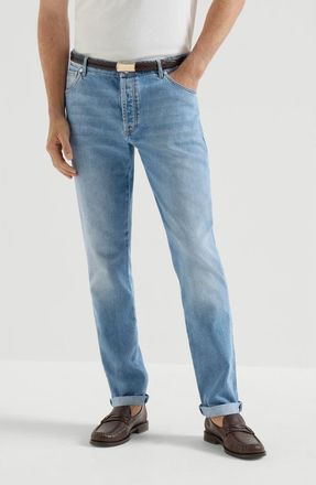 Brunello Cucinelli Comfort denim trousers in Light Denim at Nordstrom, Size 62 It