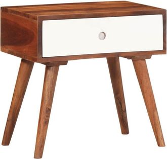 vidaXL Vidaxl - Mesa auxiliar madera maciza acacia 45x30x45 cm