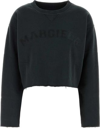 Maison Margiela Katoenen sweatshirt - Dames - Sweatshirts - Zwart - M - Katoen - Hoodies & sweatvesten