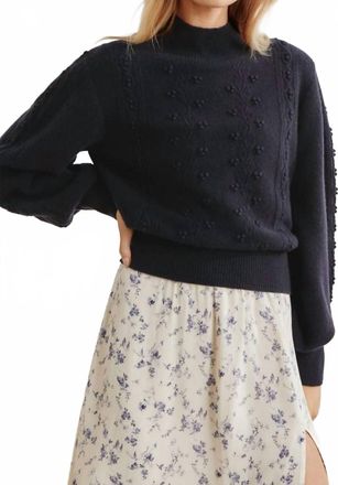 Reformation Sinclair Wool Sweater In Navy