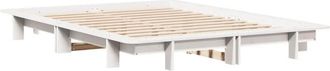 vidaXL Vidaxl - Estructura de cama sin colchón madera de pino blanca 120x200 cm