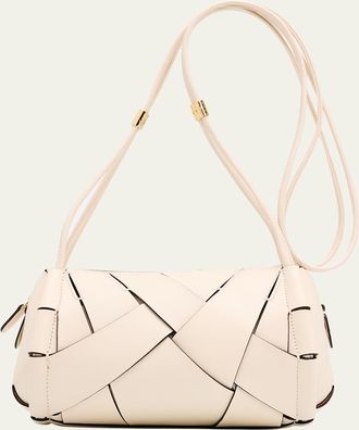 Ulla Johnson Charlotte Woven Leather Camera Bag