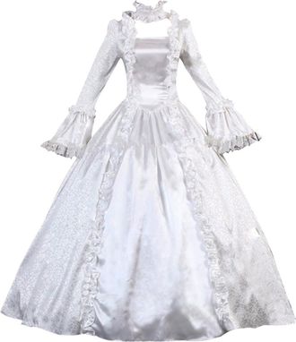 Generic Gothic Costume Adult Women Victorian Dress Regency Dresses Medieval Renaissance Costumes Vintage Steampunk Swing Dress Floor Length Ball Gowns Court D