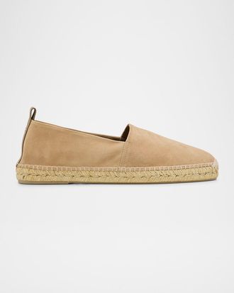 Ralph Lauren Mens Bosworth Suede Jute-Sole Espadrilles